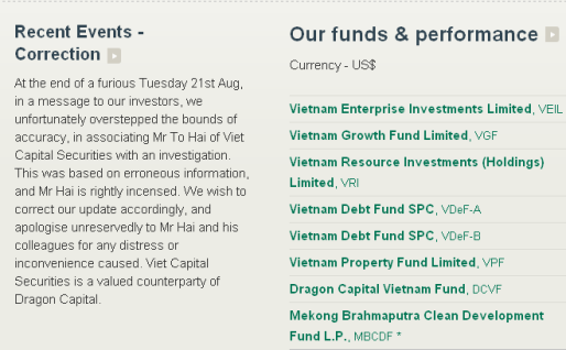 Dragon Capital lên tiếng nhận lỗi vì đồn CEO Chứng khoán Bản Việt bị điều tra